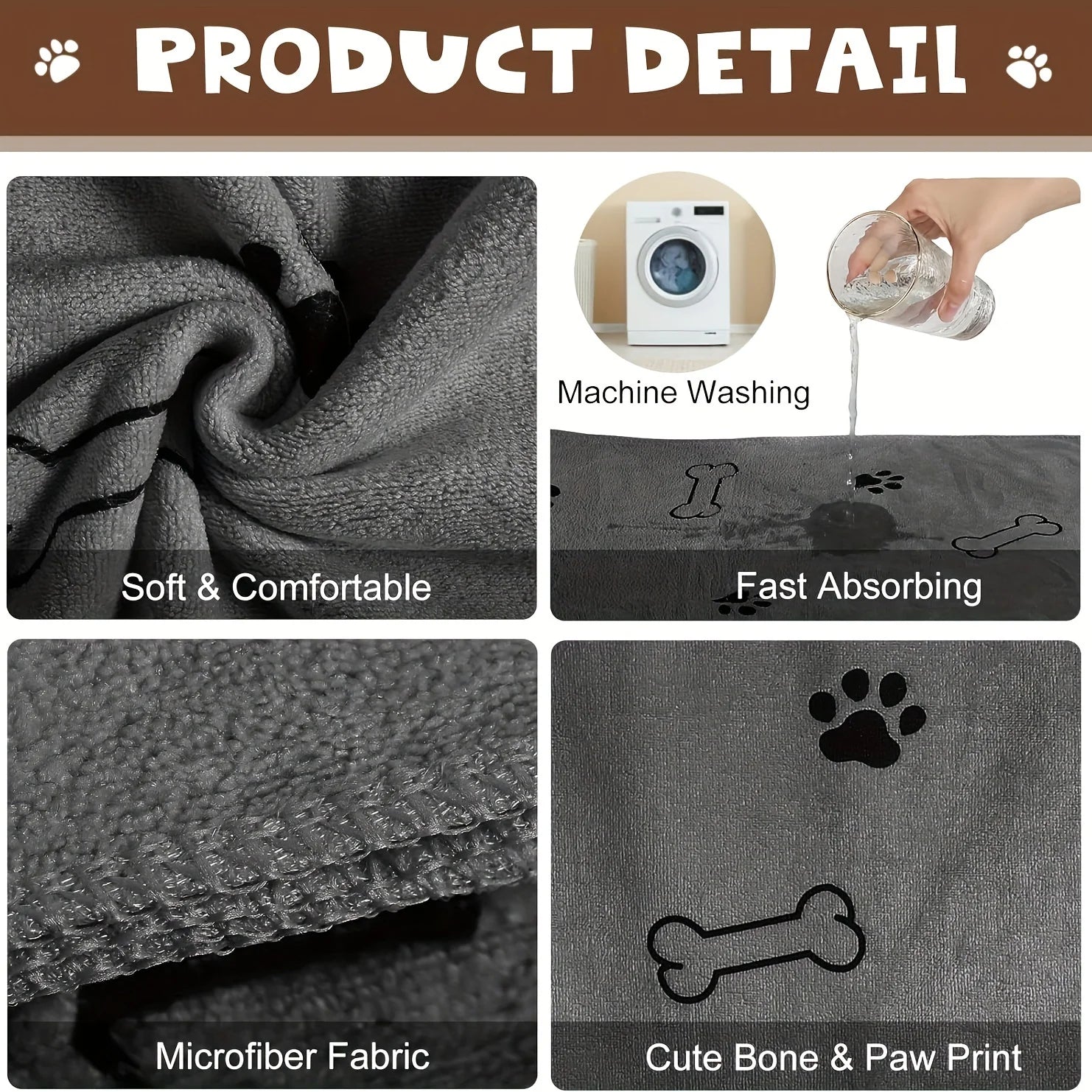 Quick-Drying Microfiber Dog Cat Towel