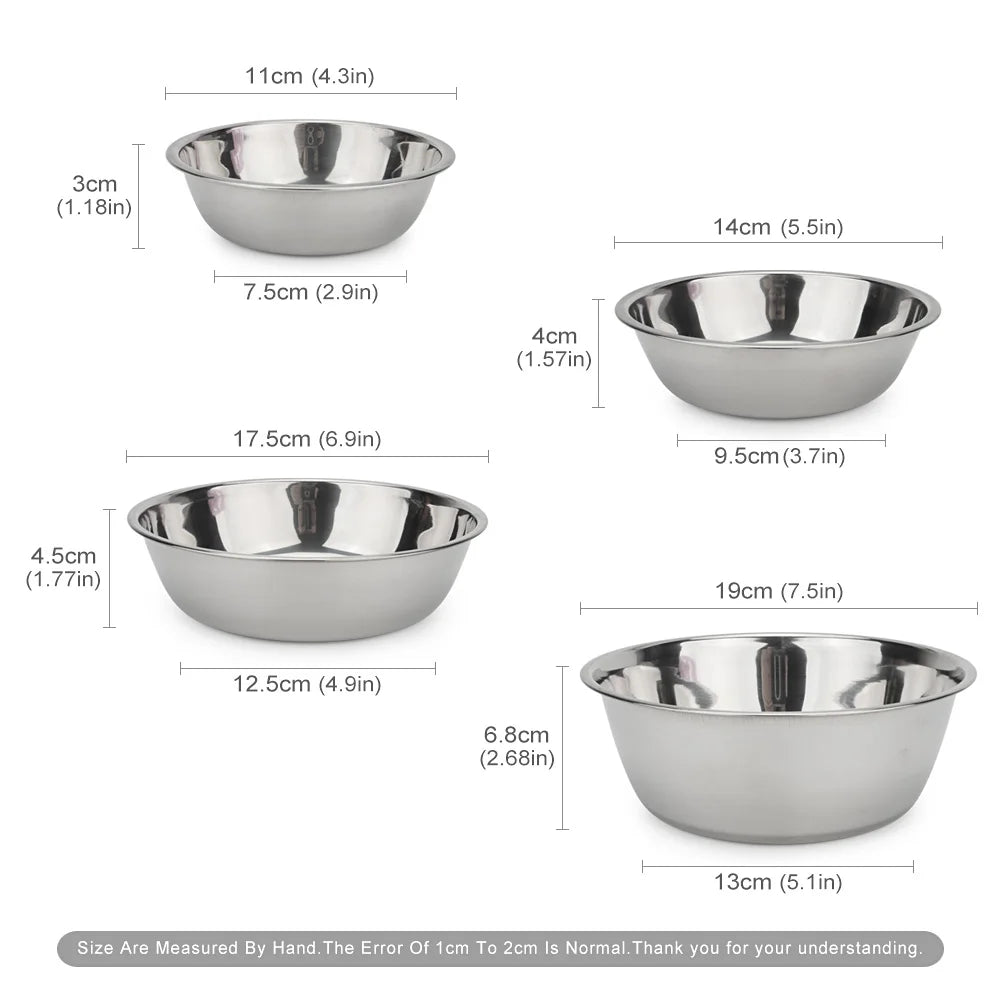 Stainless Steel Dog Bowl & Cat Feeding Bowl